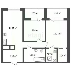 Продается 2-комн. квартира, 60,6 м²