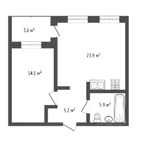 Продается 1-комн. квартира, 48 м²