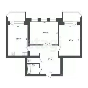 Продается 2-комн. квартира, 73,3 м²