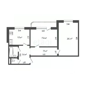 Продается 2-комн. квартира, 59,7 м²