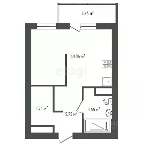 Продается 1-комн. квартира, 33,3 м²