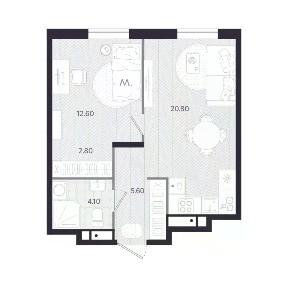 Продается 1-комн. квартира, 45,9 м²