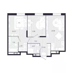 Продается 2-комн. квартира, 68 м²