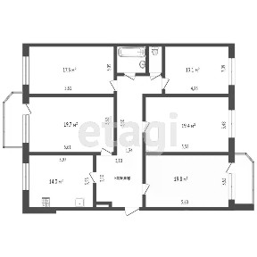 Продается 5-комн. квартира, 134,9 м²