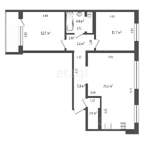 Продается 2-комн. квартира, 65,5 м²