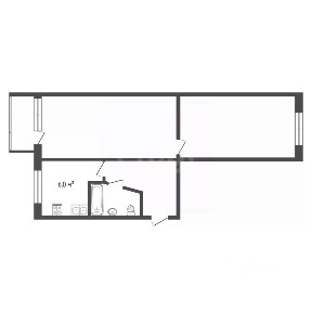 Продается 2-комн. квартира, 45,1 м²