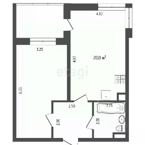 Продается 1-комн. квартира, 47,3 м²