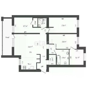 Продается 3-комн. квартира, 91,8 м²