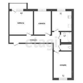 Продается 3-комн. квартира, 80,1 м²