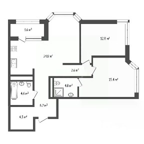 Продается 2-комн. квартира, 74,7 м²