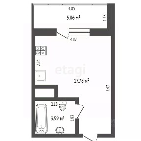 Продается студия, 20,3 м²