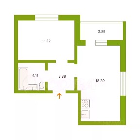 Продается 1-комн. квартира, 37,1 м²