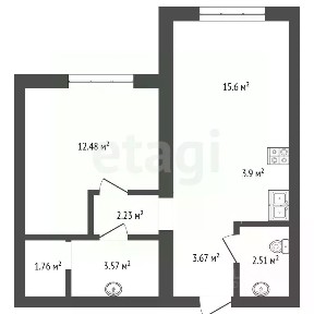 Продается 2-комн. квартира, 45,5 м²