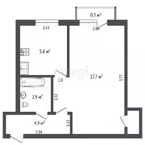 Продается 1-комн. квартира, 32 м²