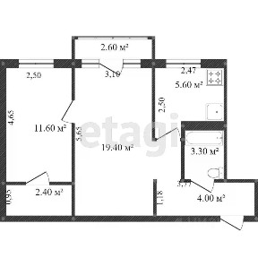 Продается 2-комн. квартира, 45,6 м²