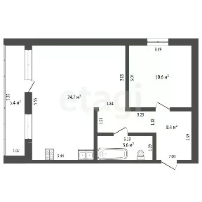 Продается 1-комн. квартира, 47,3 м²