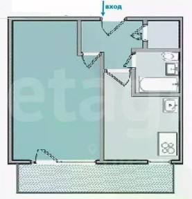 Продается 1-комн. квартира, 41 м²