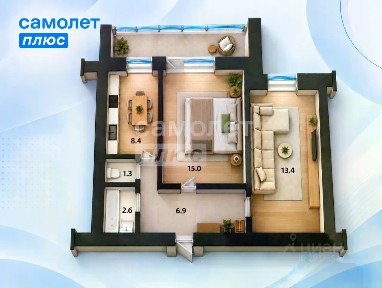 Продается 2-комн. квартира, 48,3 м²
