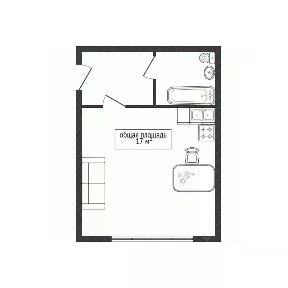 Продается студия, 17 м²