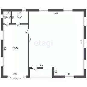 Продается 1-этажный дом, 145,6 м²