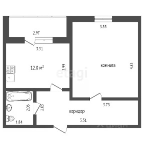 Продается 2-комн. квартира, 53 м²