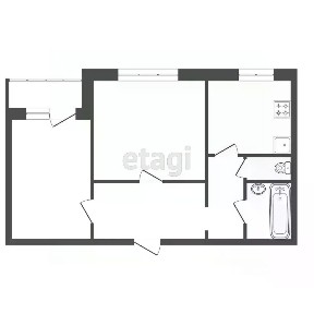 Продается 2-комн. квартира, 53,6 м²