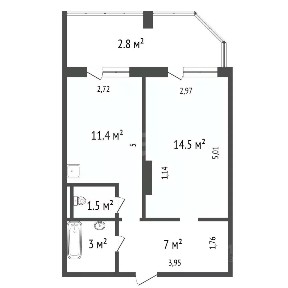 Продается 1-комн. квартира, 37,4 м²