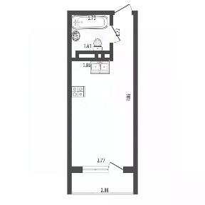 Продается студия, 21 м²
