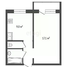 Продается 1-комн. квартира, 34,5 м²