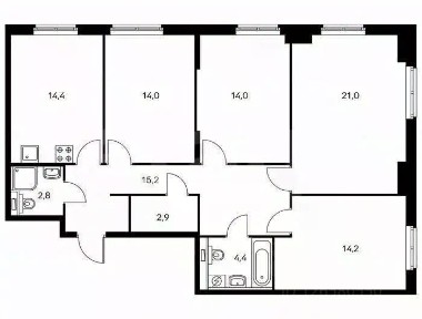 Продается 5-комн. квартира, 92,9 м²
