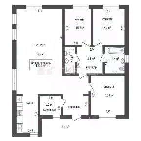 Продается 1-этажный дом, 132,9 м²
