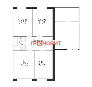 Продается 1-этажный дом, 63,9 м²