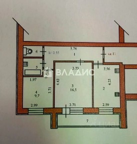 Продается 2-комн. квартира, 52 м²
