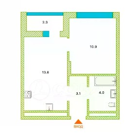 Продается 1-комн. квартира, 31,6 м²