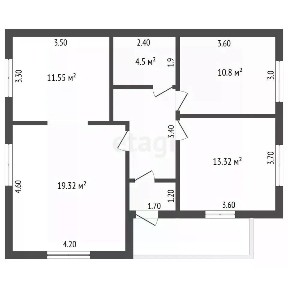 Продается 1-этажный дом, 77,5 м²