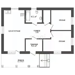 Продается 1-этажный дом, 65,6 м²
