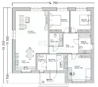 Продается 1-этажный дом, 100 м²