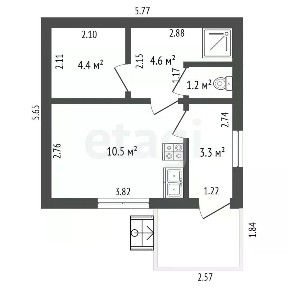 Продается 1-этажный дом, 24 м²