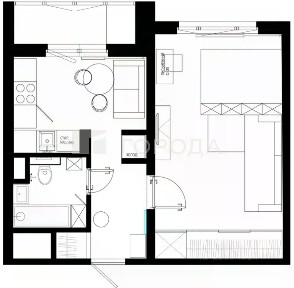 Продается 2-комн. квартира, 44,3 м²