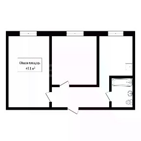 Продается 2-комн. квартира, 45,1 м²
