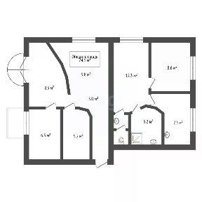 Продается 3-комн. квартира, 74,1 м²