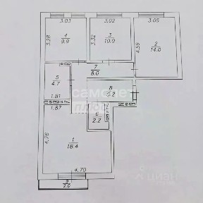 Продается 3-комн. квартира, 72,4 м²