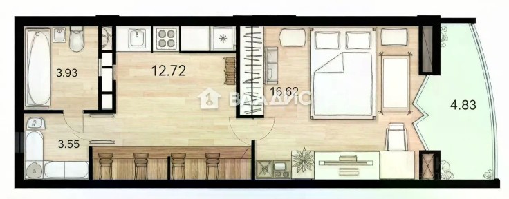 Продается 1-комн. квартира, 37 м²