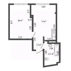 Продается 1-комн. квартира, 36,7 м²