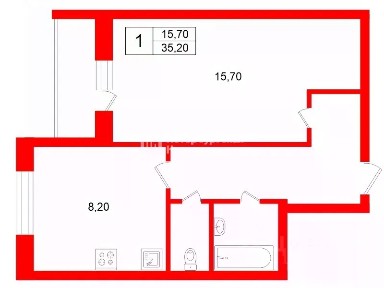 Сдается 1-комн. квартира, 35,2 м²