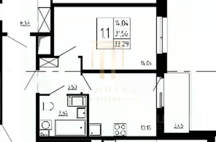 Продается 1-комн. квартира, 31,3 м²