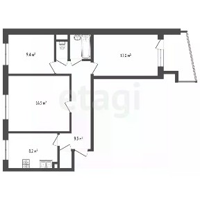 Продается 3-комн. квартира, 60,1 м²