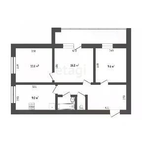 Продается 3-комн. квартира, 62,2 м²