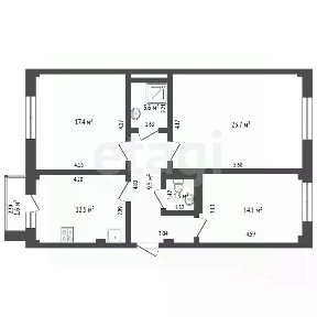 Продается 3-комн. квартира, 83 м²