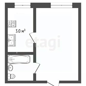 Продается 1-комн. квартира, 22,3 м²